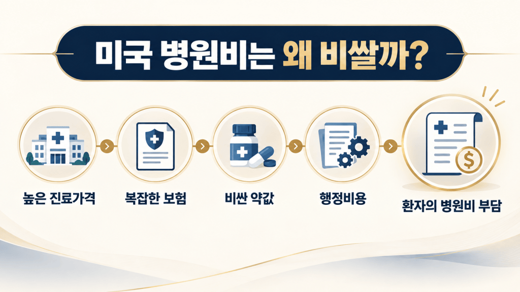 미국 병원비가 비싸지는 병원 보험사 제약사 행정비용 구조